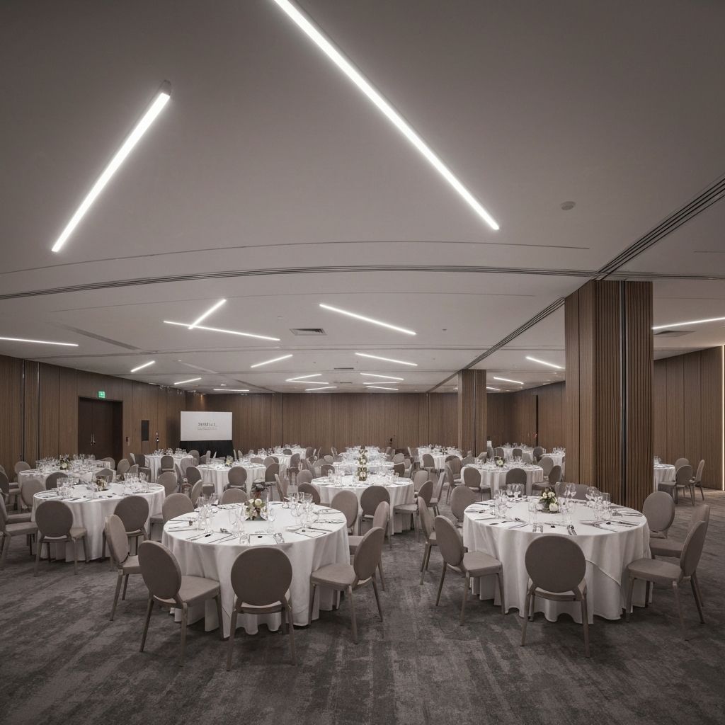 Elegant conference hall setup
